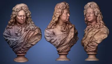 3D model man with hair (STL)